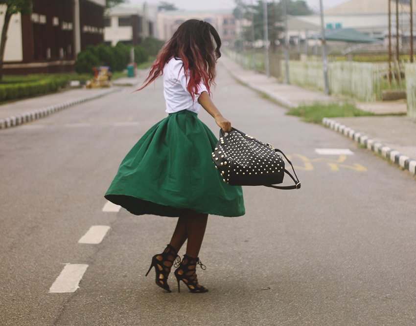 white-shirt-full-skirt-gladiator-heels (7)