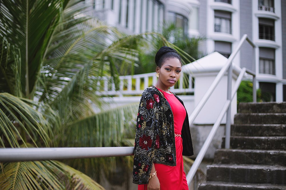 Le Rouge Double Strap Wrap Dress