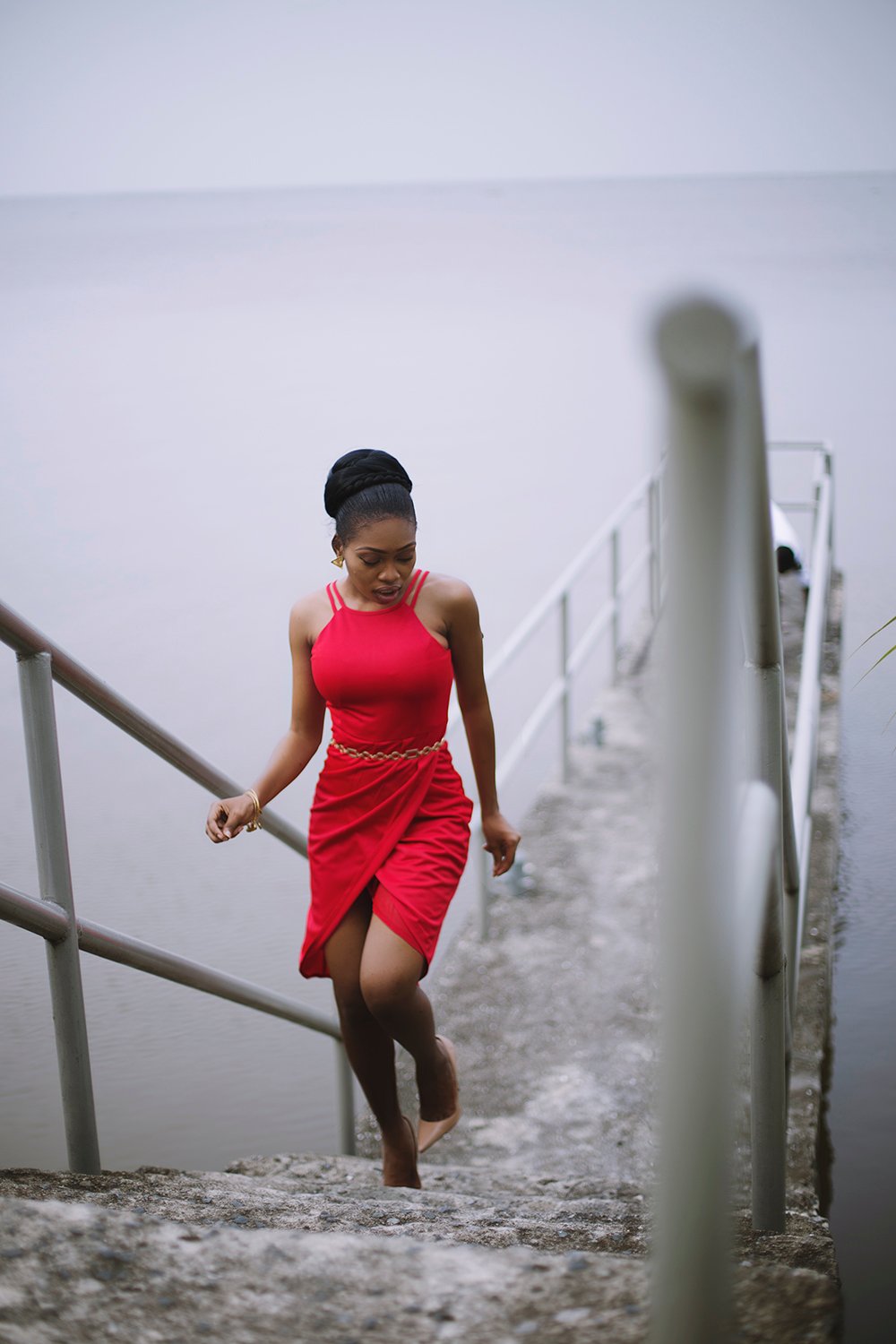 Le Rouge Double Strap Wrap Dress