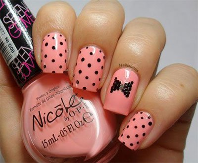 15-Polka-Dot-Bow-Nail-Art-Designs-Ideas-Trends-2014-9