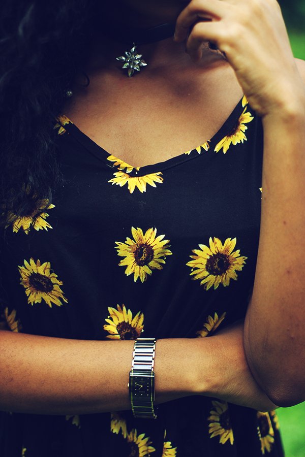 sunflower romper gladiator sandals