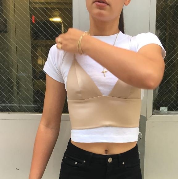 Wearing Spaghetti Straps on White Shirts