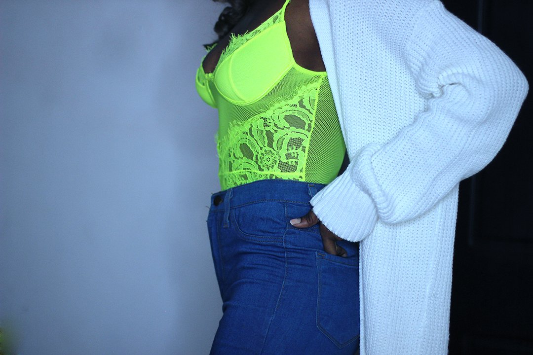 Femme Luxe Review: Neon Bodysuit + Camel Lounge Wear Set - The