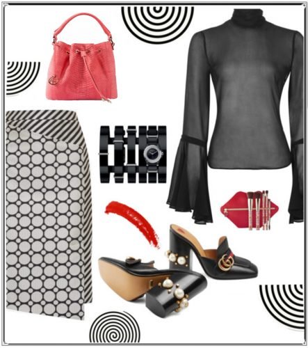 make your outfit fancier with a bag or other accessories