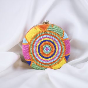 Beaded Multi Colored Clutch