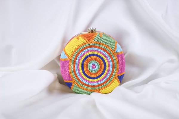 Beaded Multi Colored Clutch