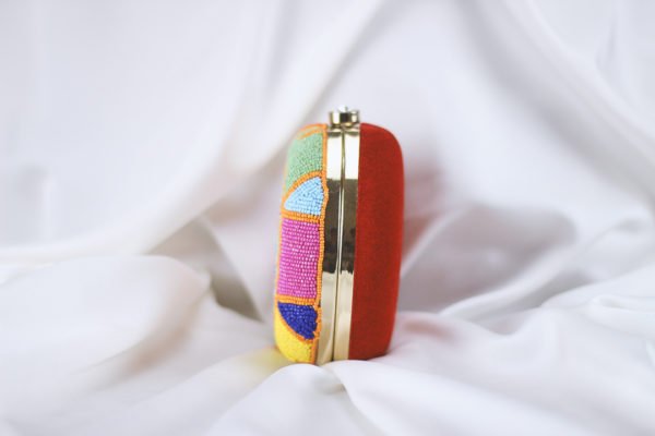 Beaded Multi Colored Clutch