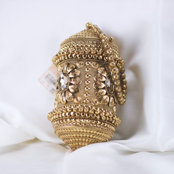 Gold Metal Embellished Clutch