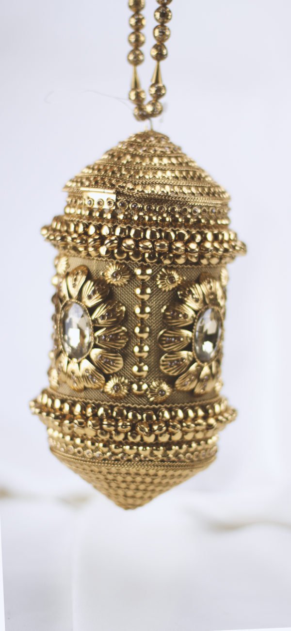 Gold Metal Embellished Clutch